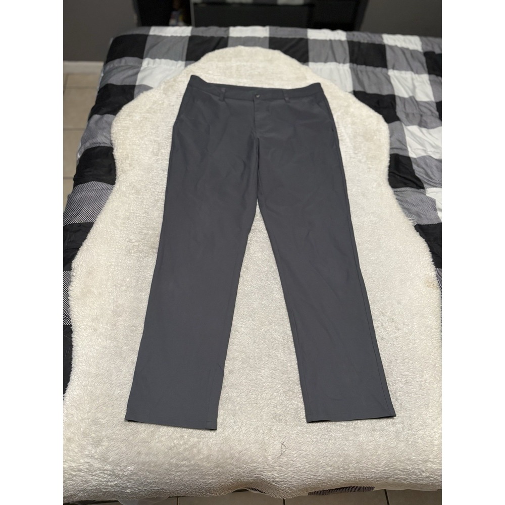 Vuori Men's Gray Straight Dress Pants Size 34x30 Comfort Performance Trousers